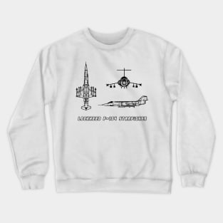 Lockheed F-104 Starfighter (black) Crewneck Sweatshirt